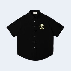 메종 마르지엘라 넘버 시그니처 클립 반팔 셔츠 블랙